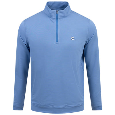 Perth Sugar Stripe Performance Quarter Zip Sailor Blue - SS25