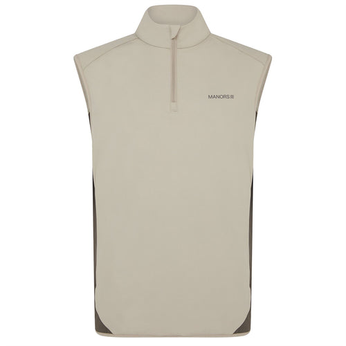 Quarter Zip Tech Vest Greige - 2025