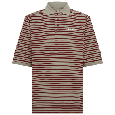 G.O.A.T Pique Polo Greige/Burgundy - 2025