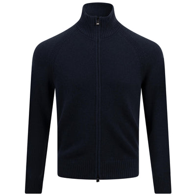 Elasso Cashmere Full Zip Mid Layer Dark Blue - W24