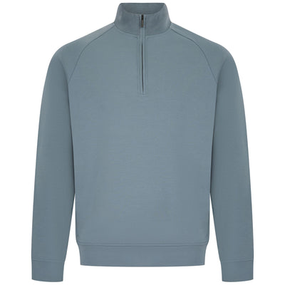 Premium Essentials Zip Neck Sweat Blue - SU24