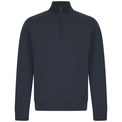 Premium Essentials Zip Neck Sweat Navy - SU24